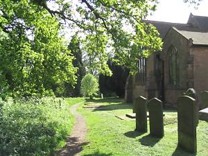 Rear path through churchyard